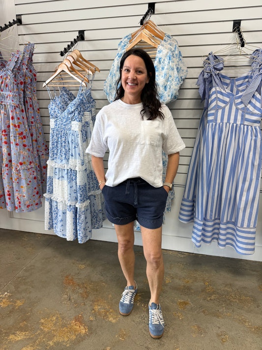 Keys Crew Neck Oversized Top