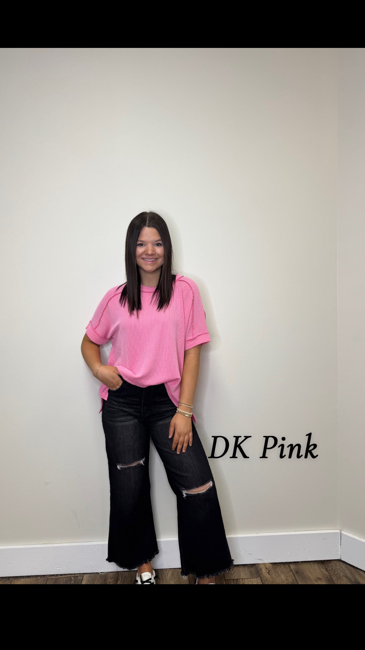 Ribbed Short Sleeve Top