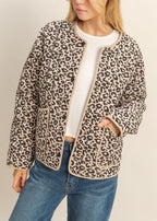 Leopard Quilted Puffer Jacket