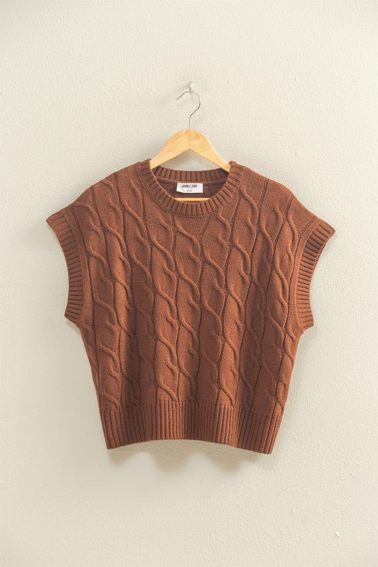 Oversized Knit Sweater Vest