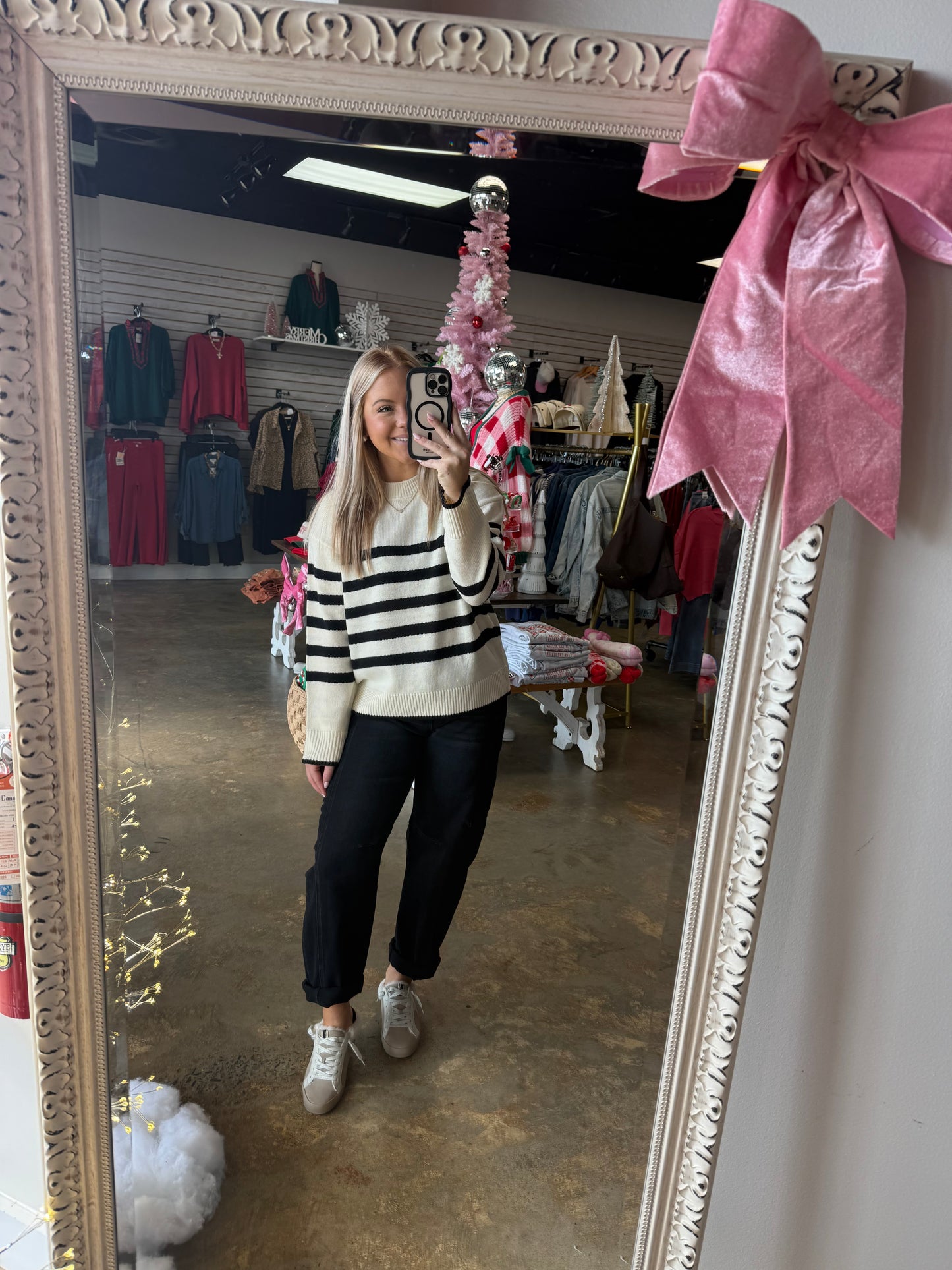 Striped Casual Crew Neck Soft Sweater