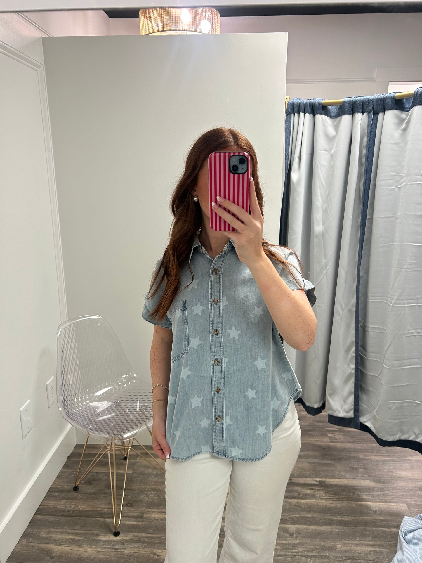 Washed Denim Star Shirt