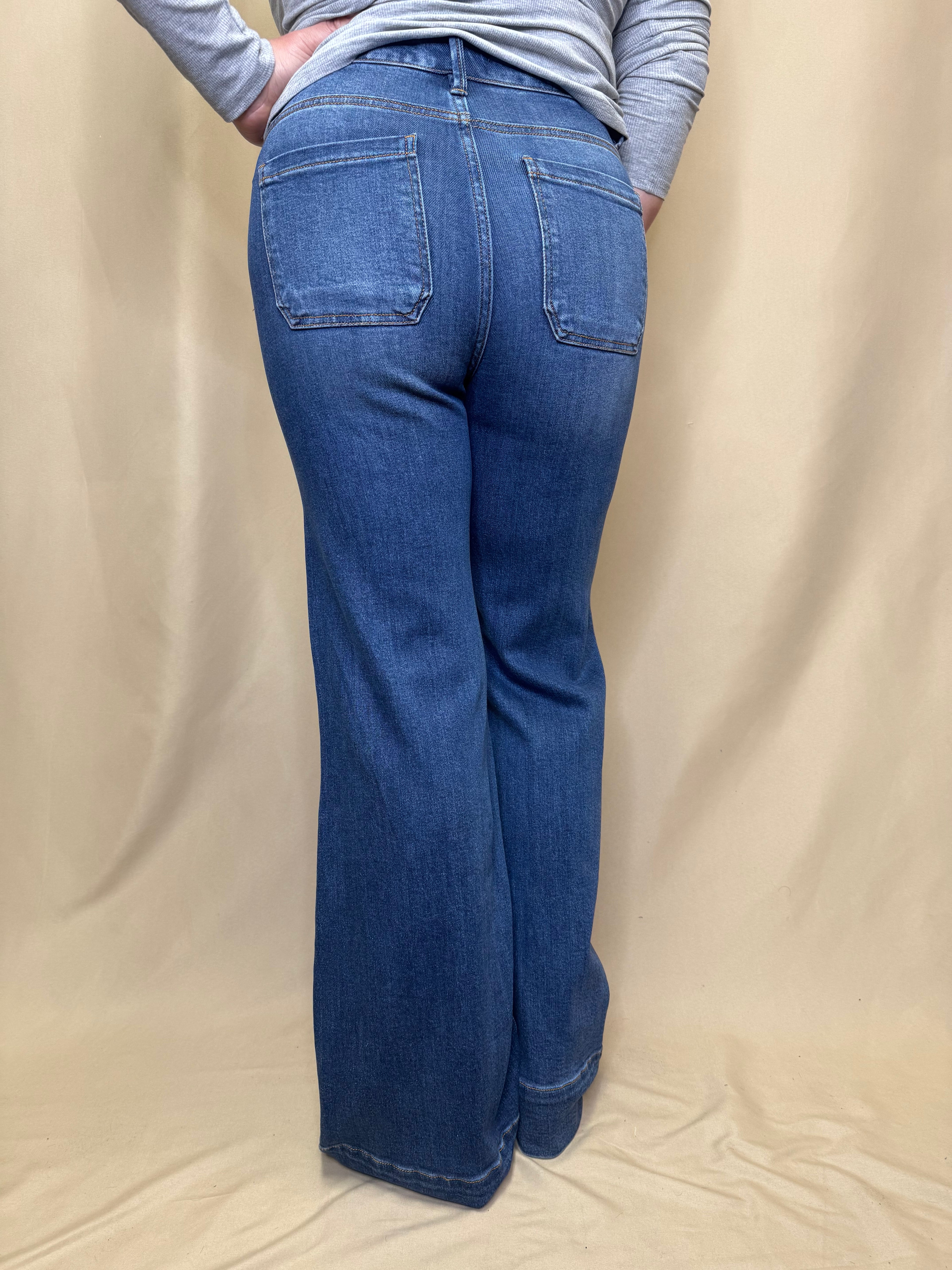 HR Flare Patch Pocket Jeans