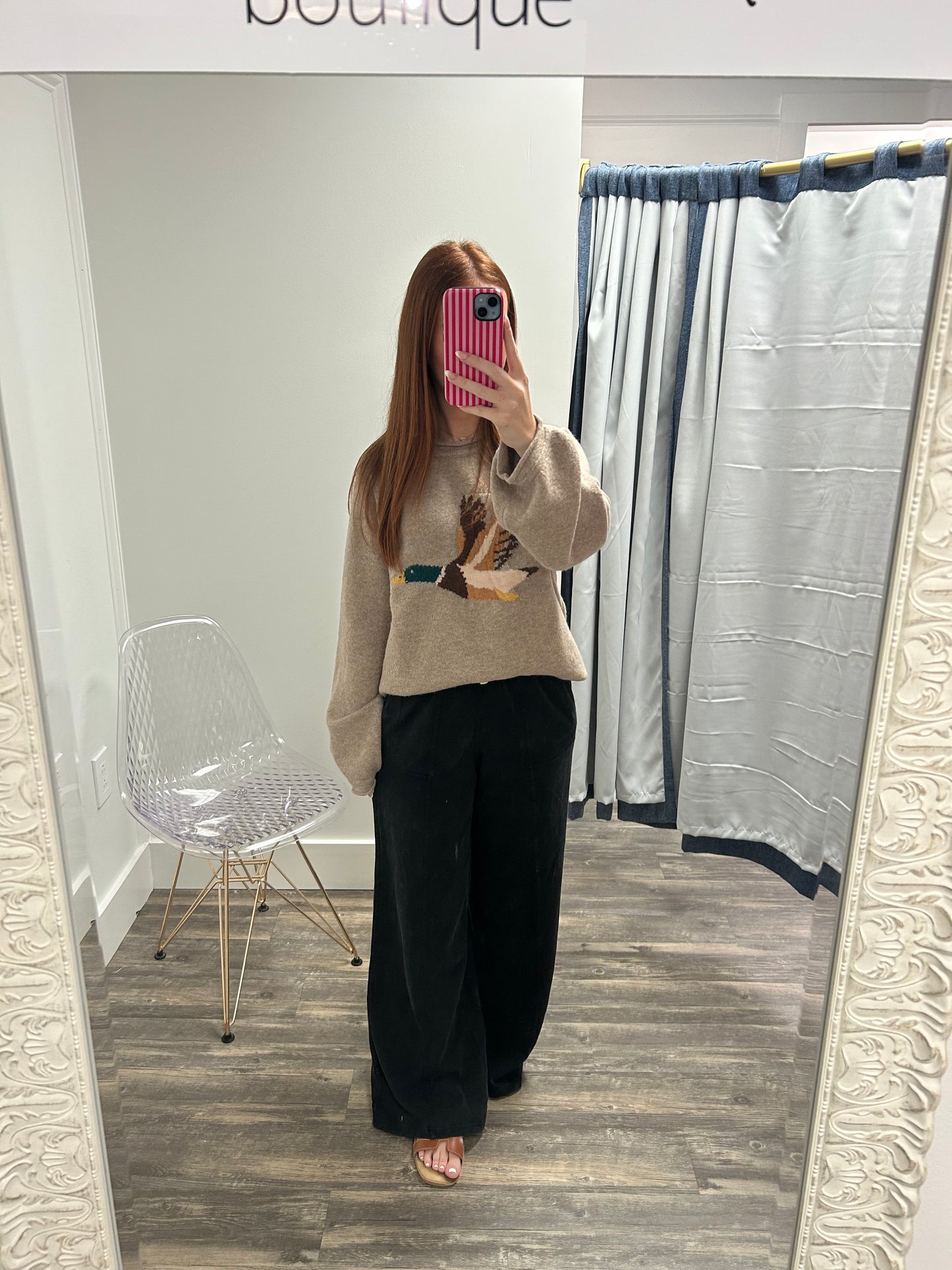 Acid Wash Wide Leg Pants