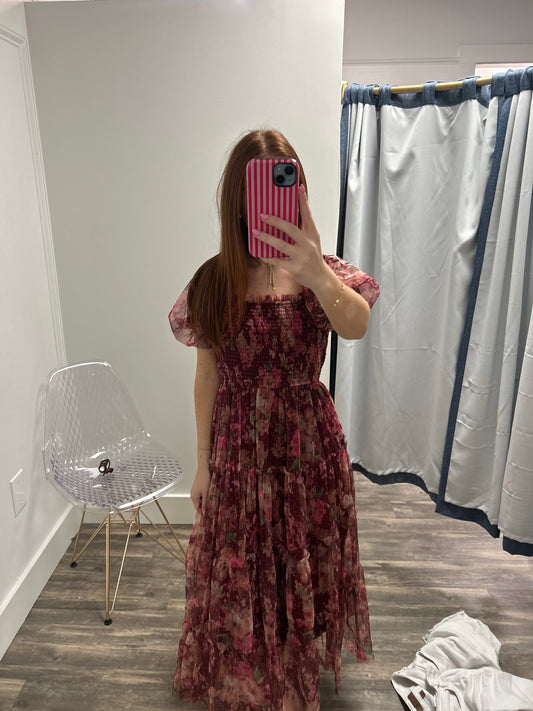 Floral Polka Dot Dress