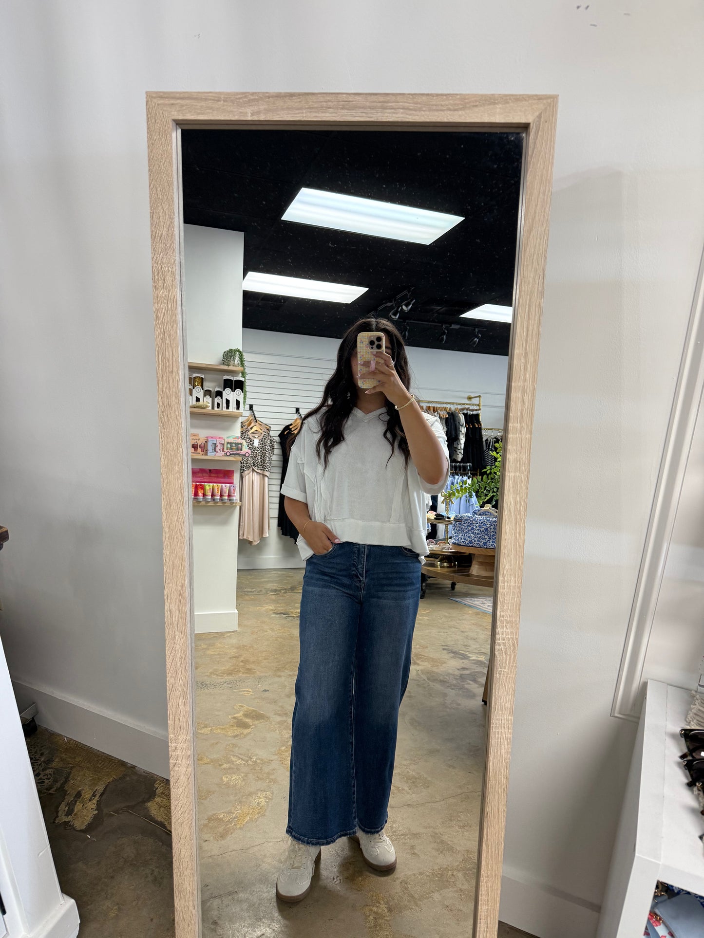 TC HR Crop Wide Leg Jeans