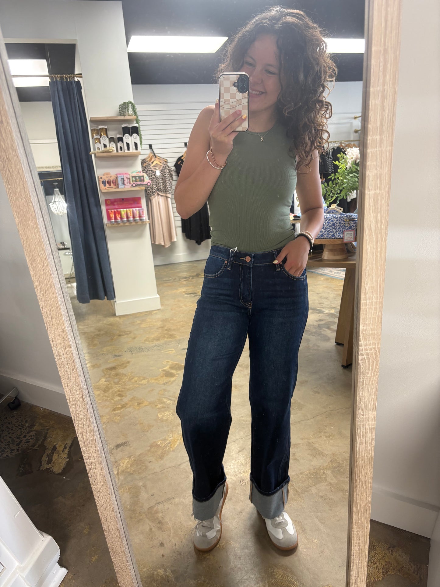 MR Ankle Straight Cuffed Jeans