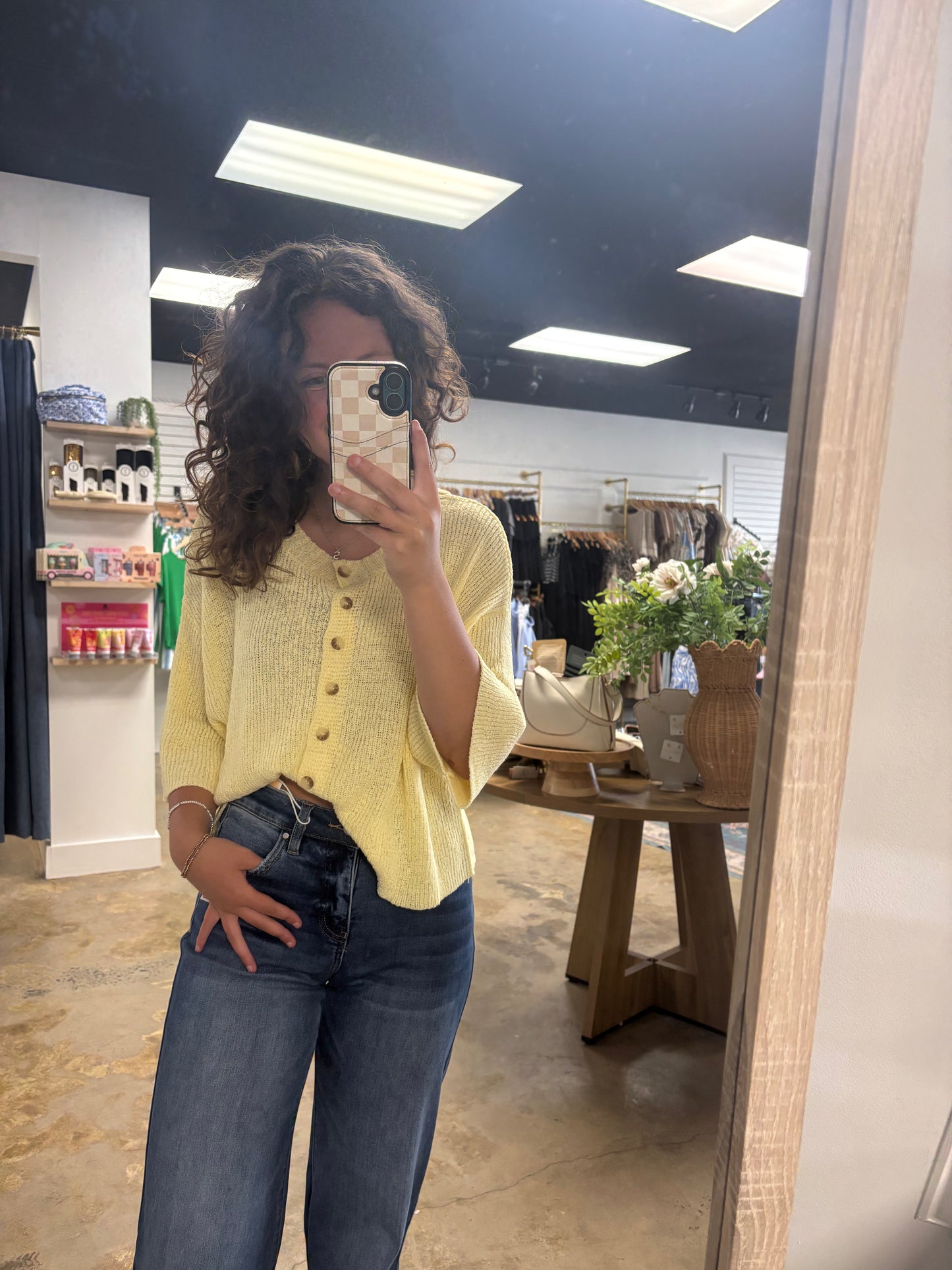 Boxy Button Cardigan