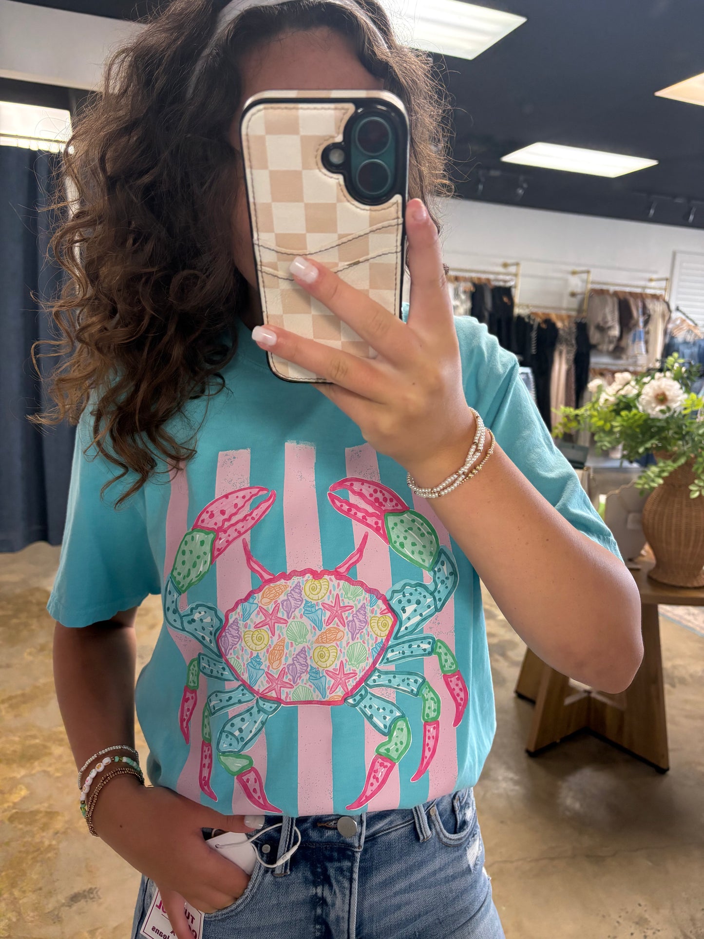 Salty Days Crab Graphic Tee