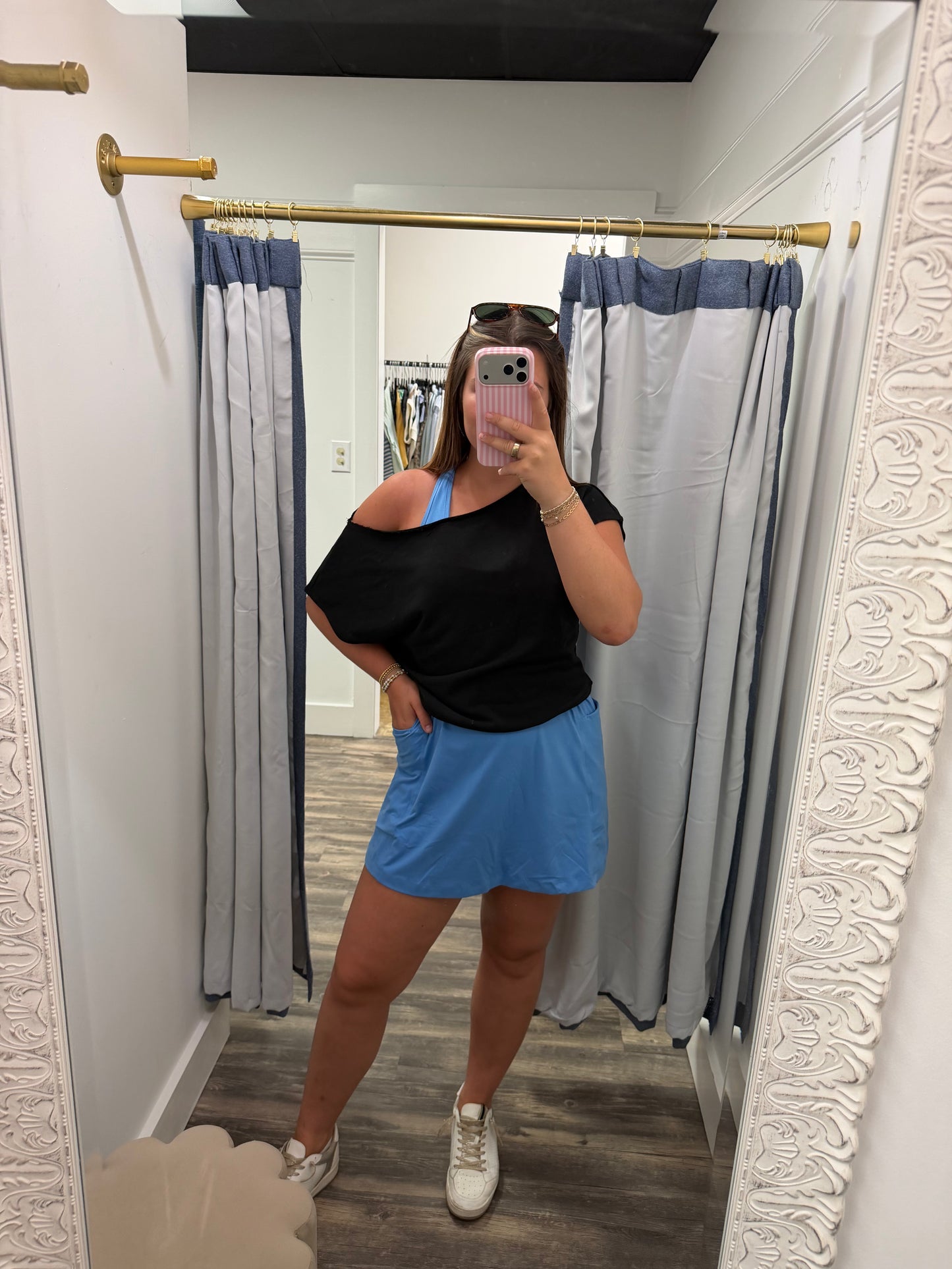 French Terry Off Shoulder Top
