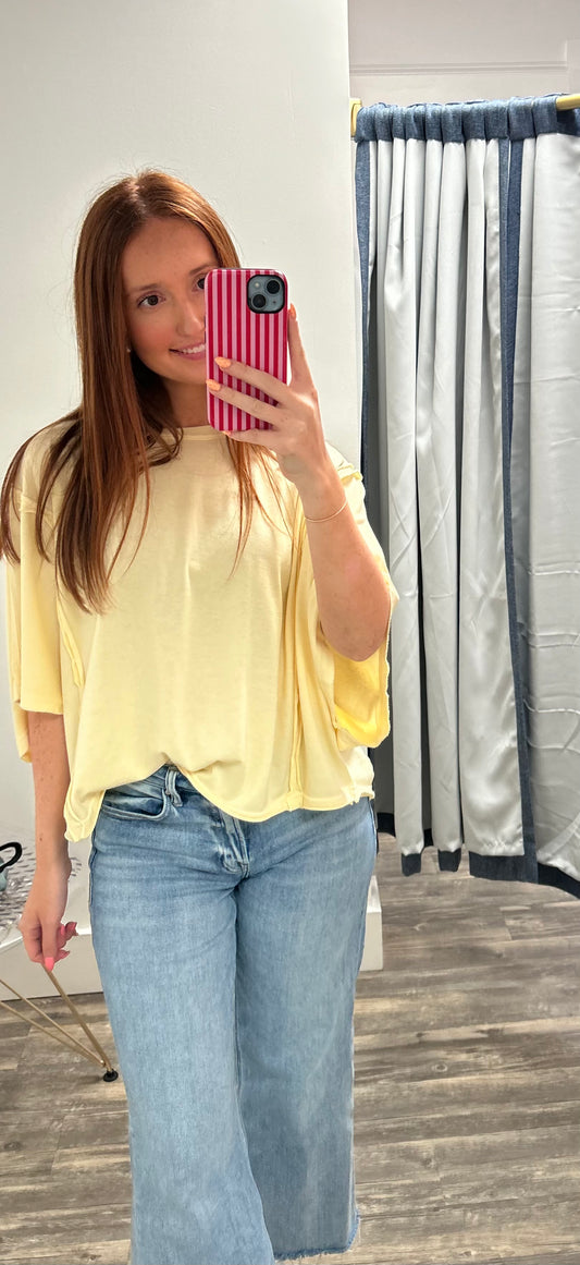 Mineral Washed Boxy Top