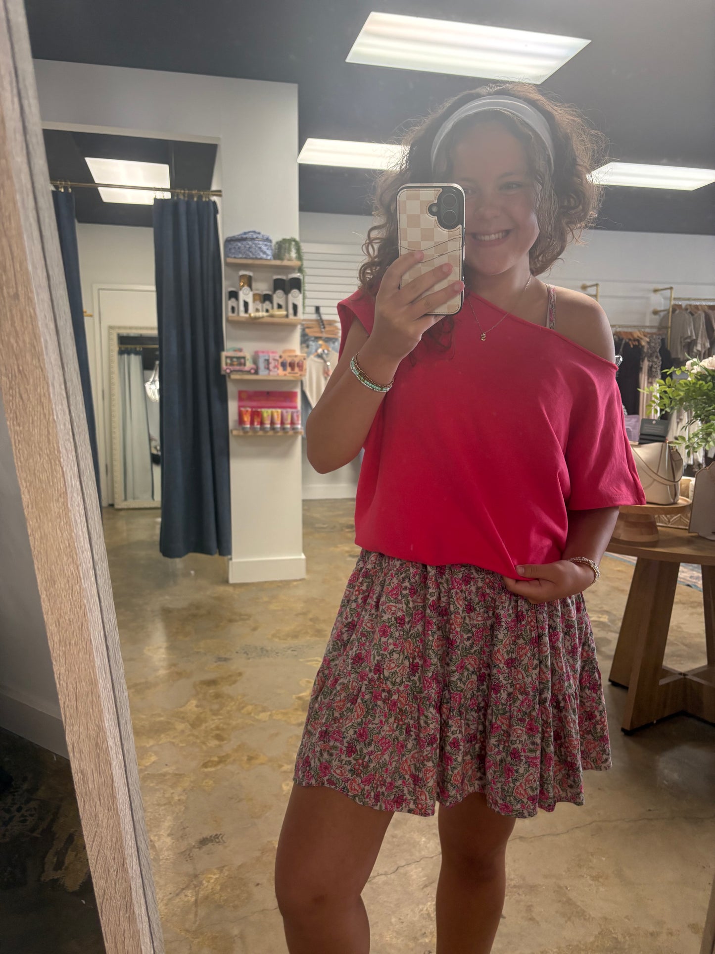 French Terry Off Shoulder Top
