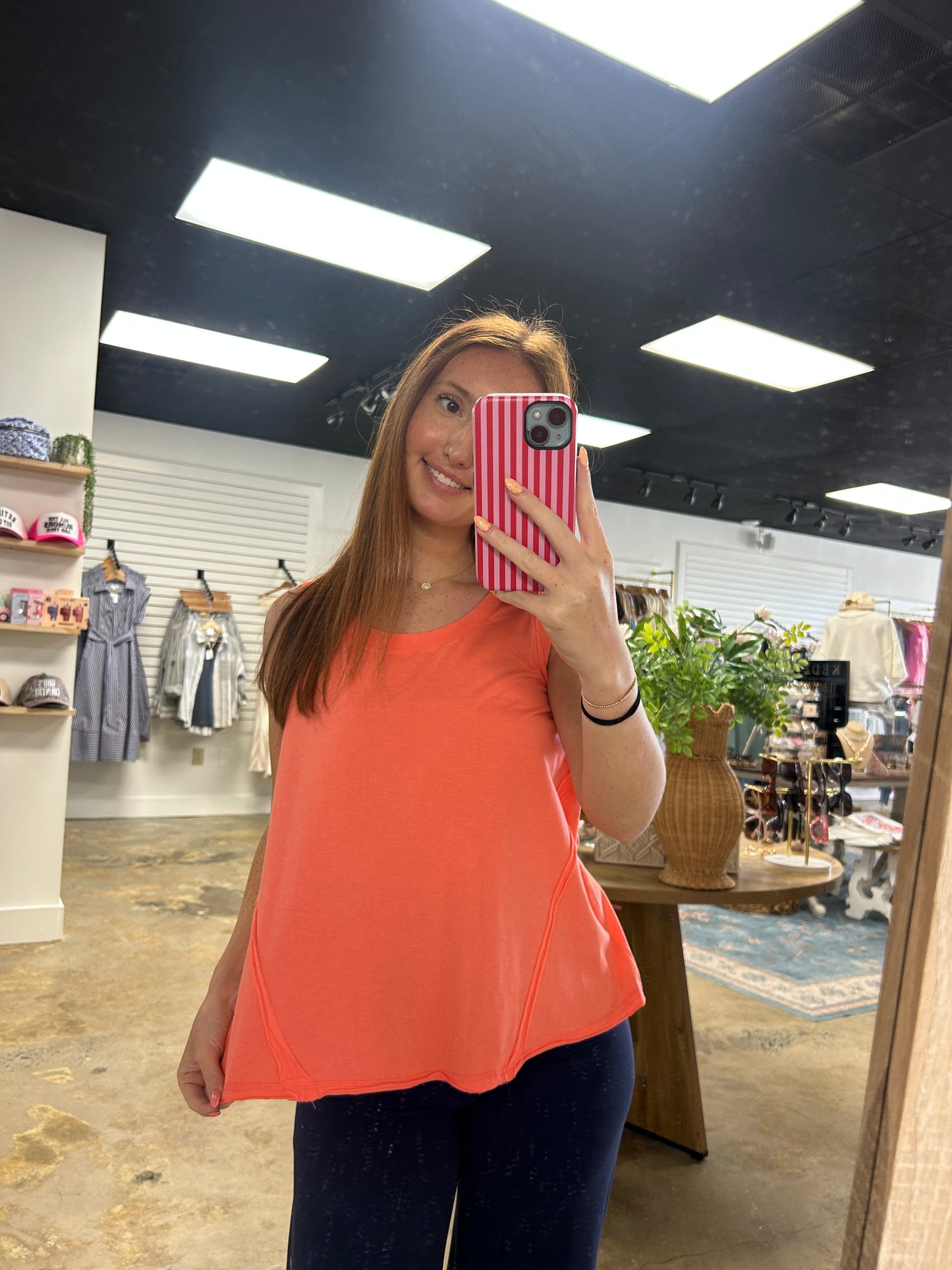 Classic Soft Cotton Raw Edge Top