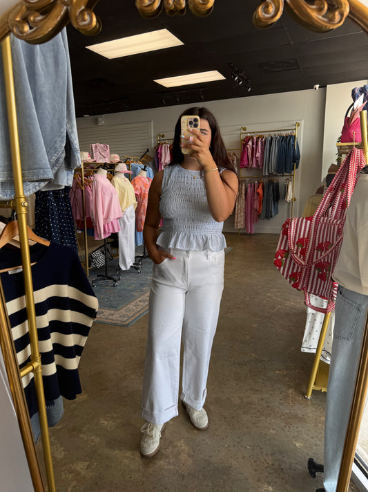 TC Slouchy Cropped Wide Cuffed Hem