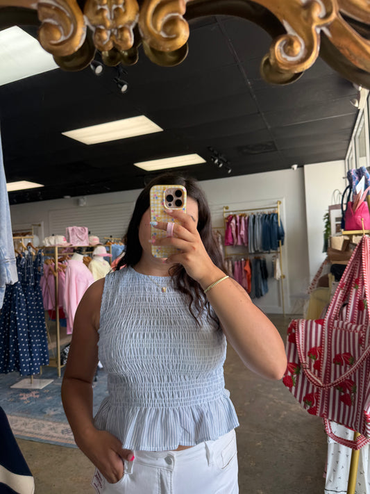 Stripe Smocked Top
