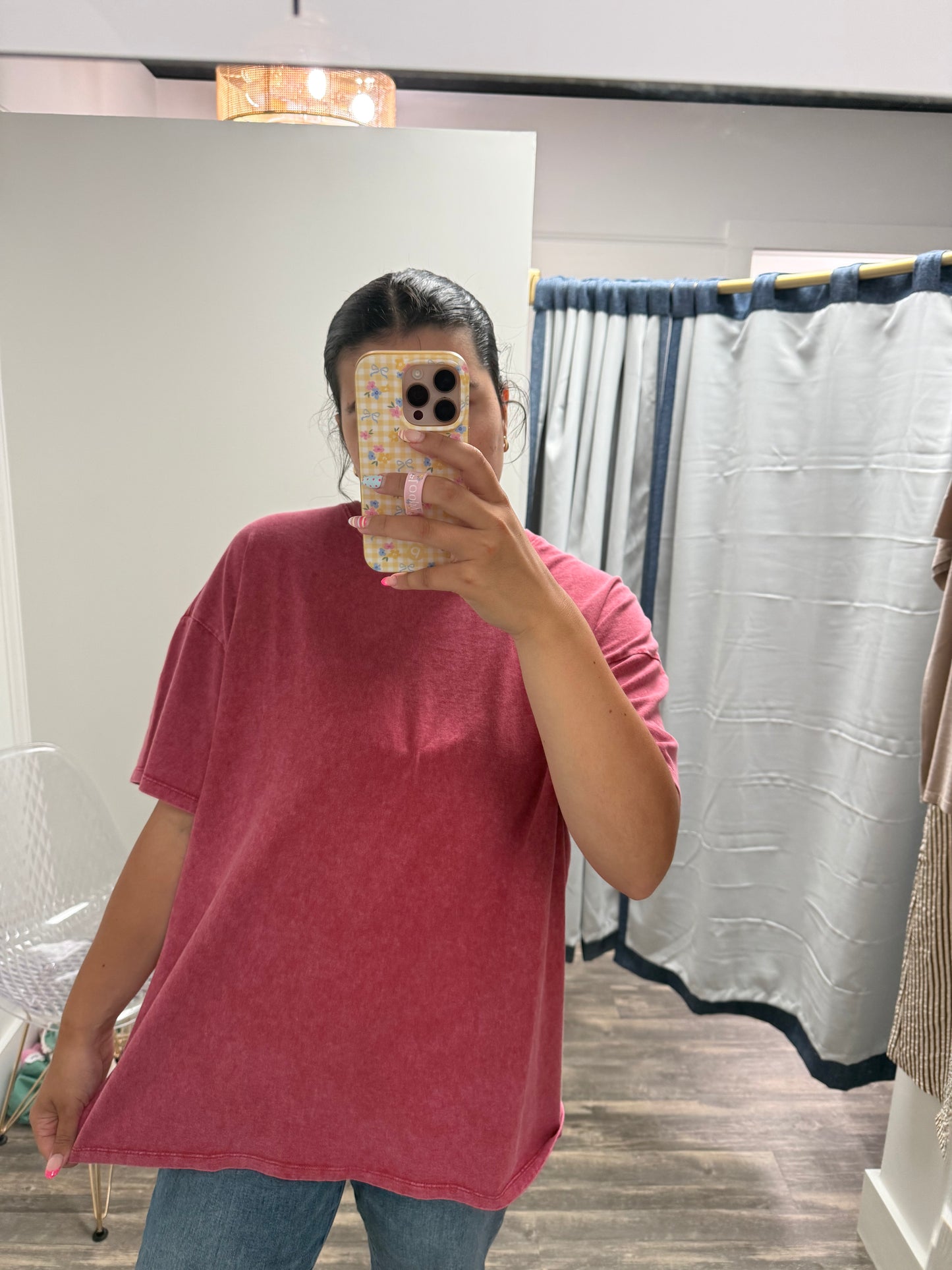 Mineral Wash Oversized Crew Tee