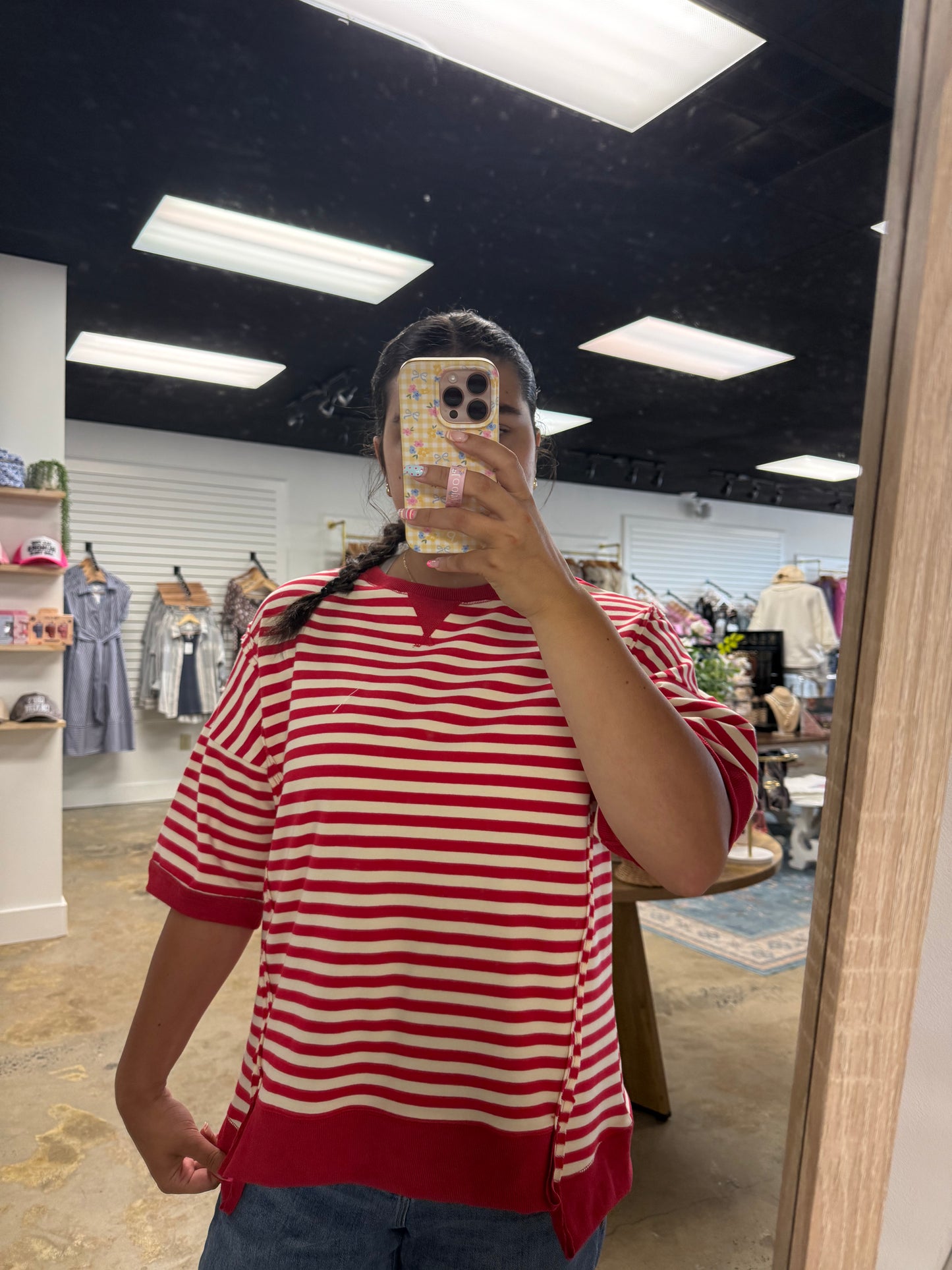 Oversized Stripe Casual Knit Top