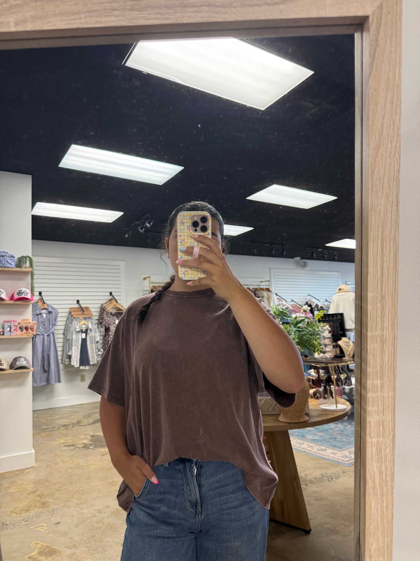 Mineral Wash Oversized Crew Tee