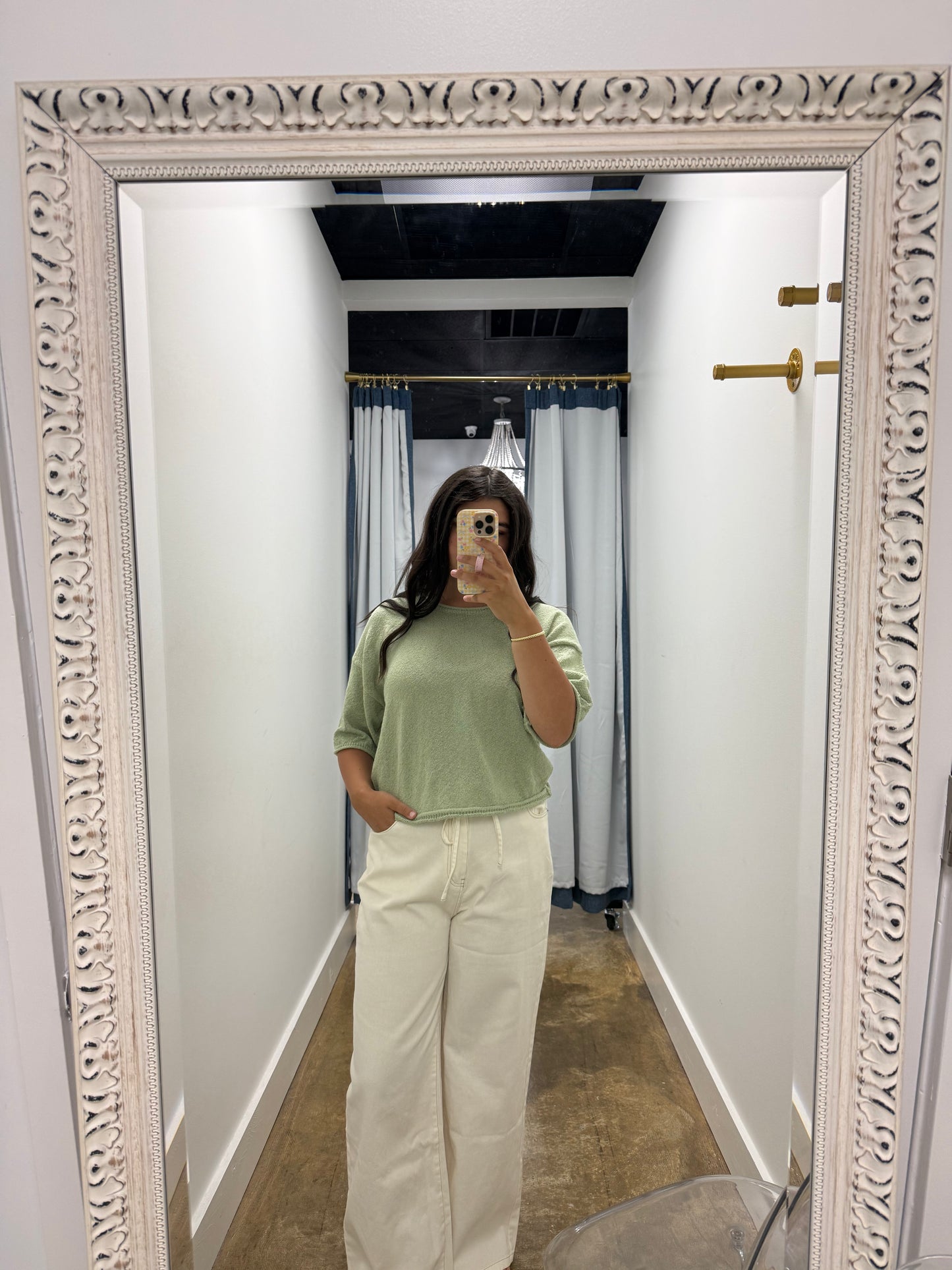 Boxy Short Sleeve Knit Sweater