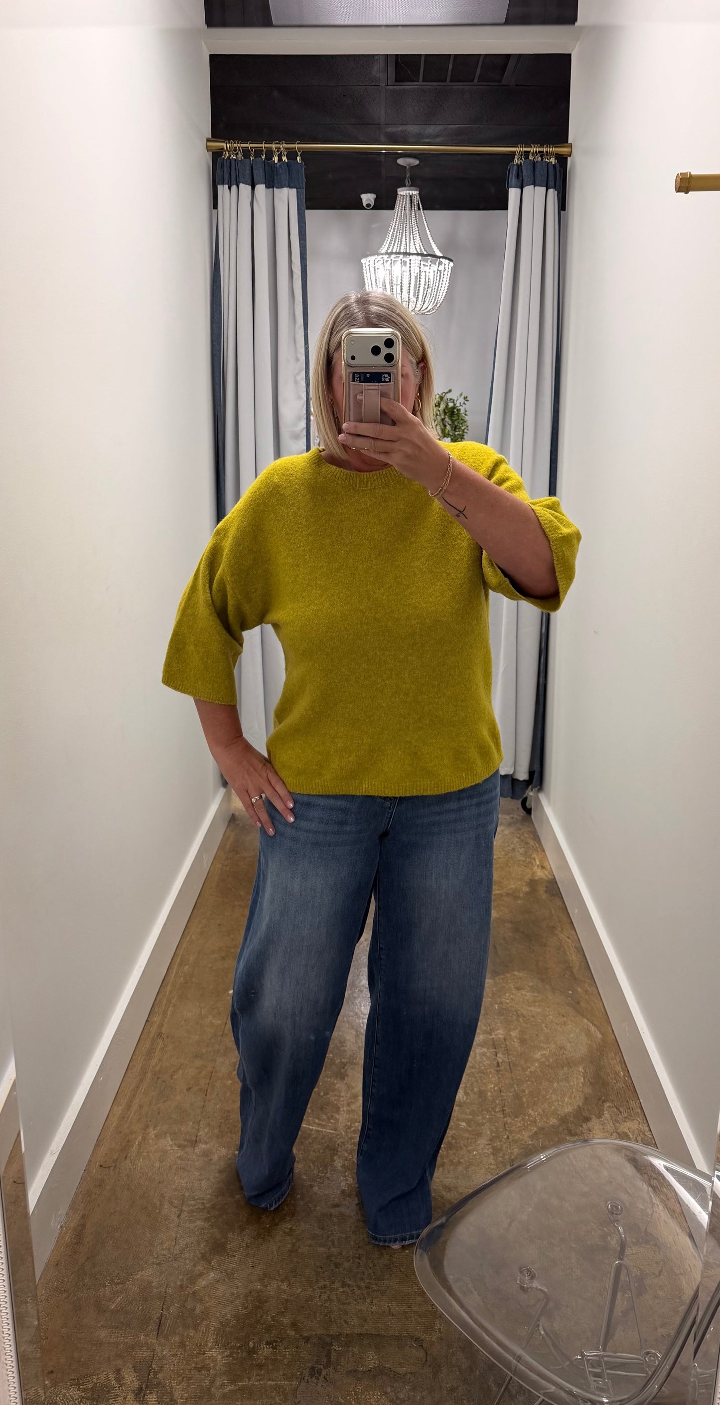 Ribbed Trim Sweater