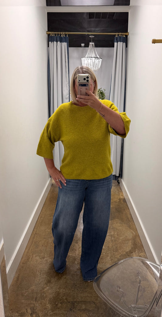 Ribbed Trim Sweater