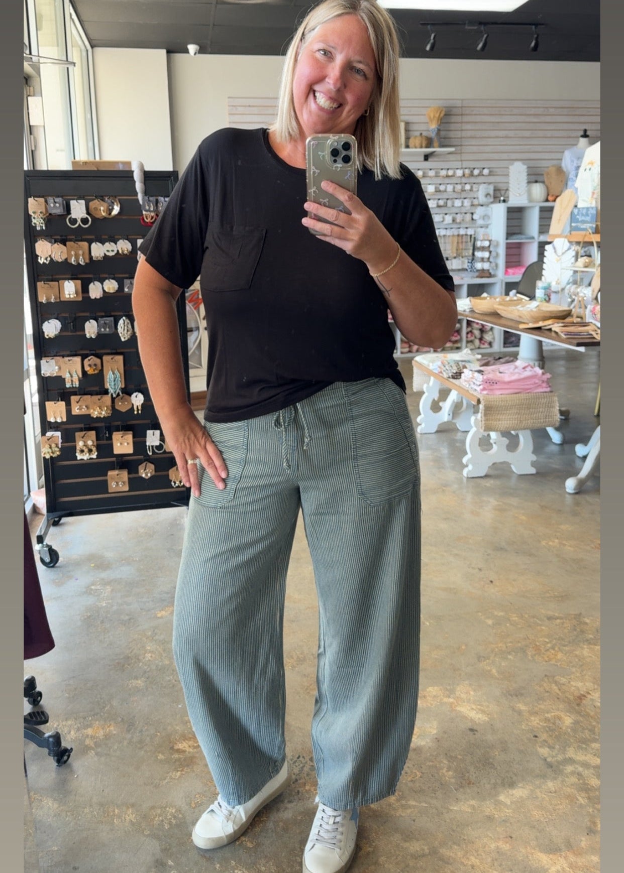 Denim Parachute Pants