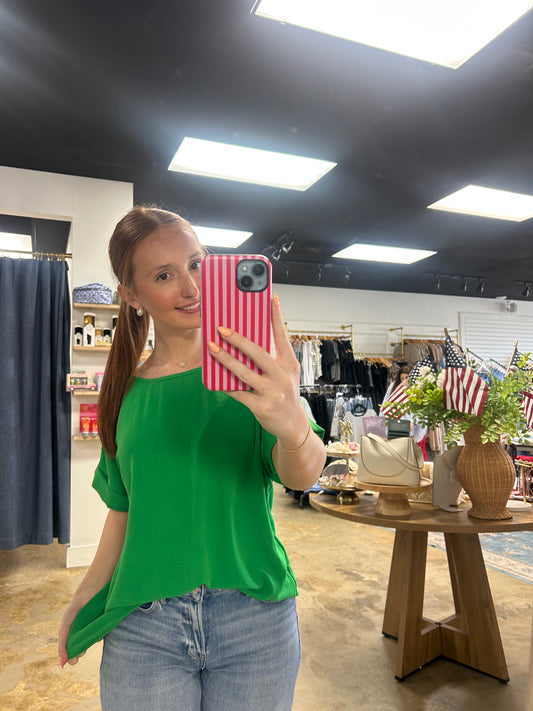 Everyday Ease Roll Sleeve Top
