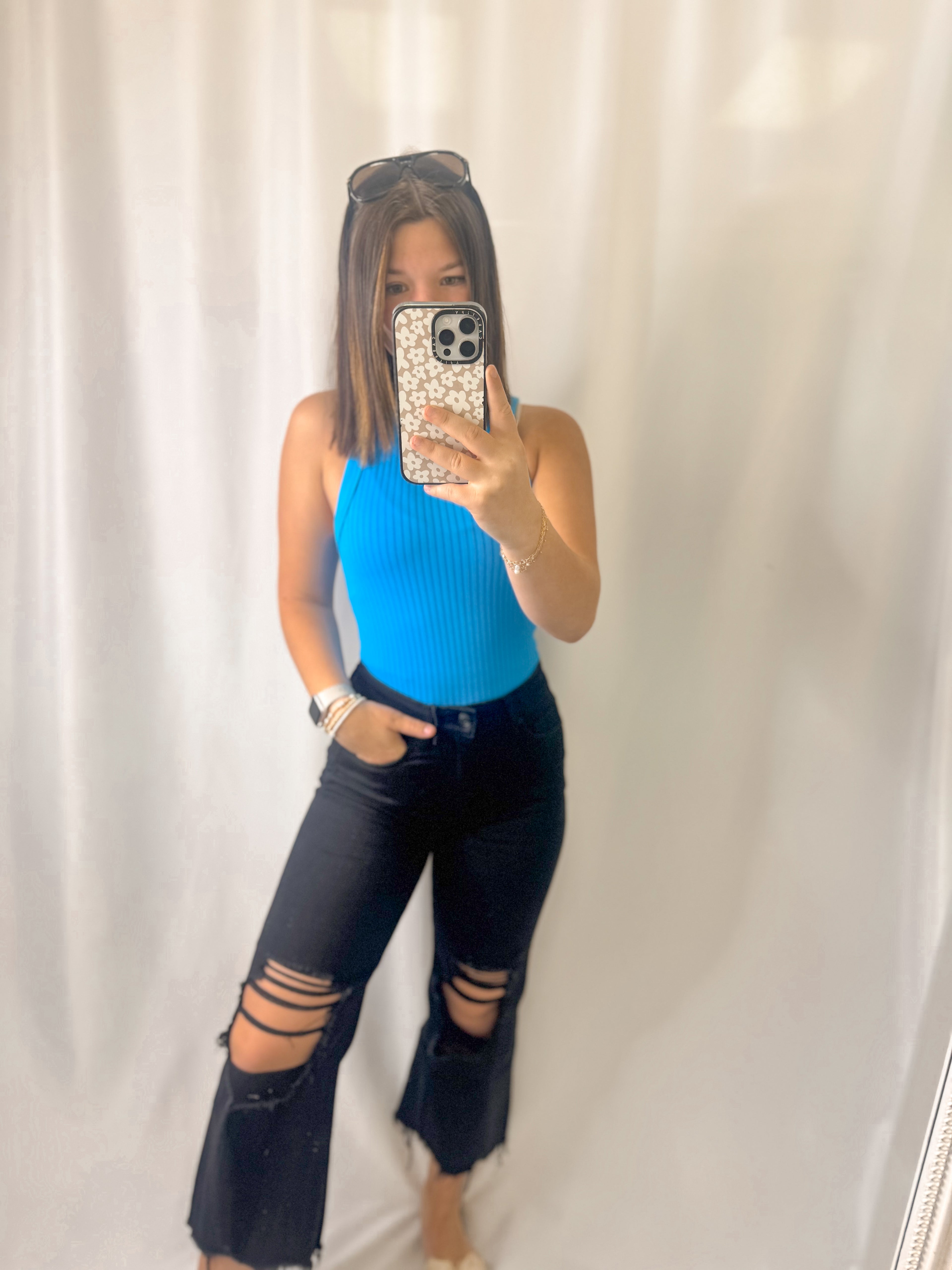 Seamless Ribbed Crop Tank Top
