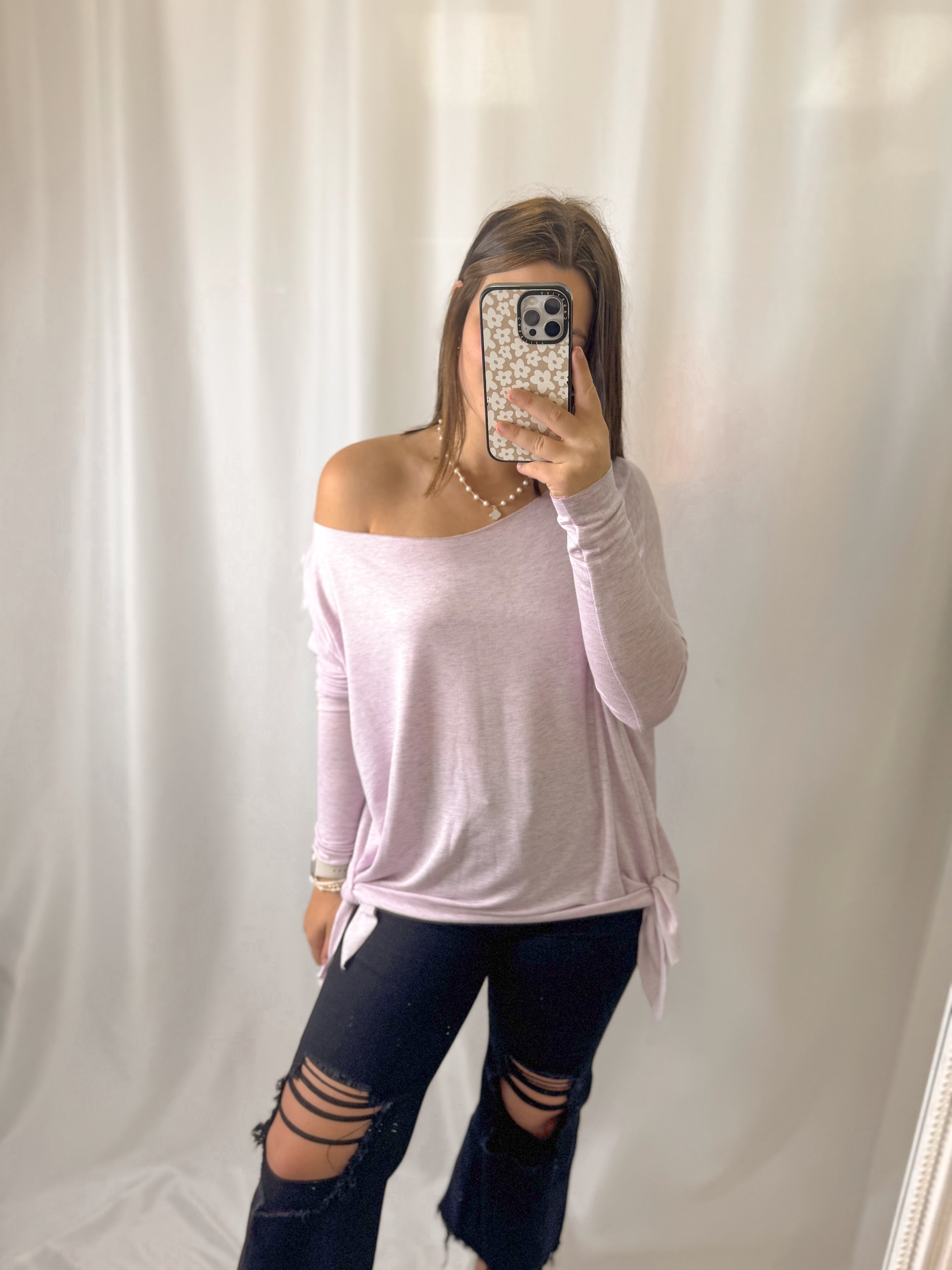 Boat Neck Flare Tunic Top