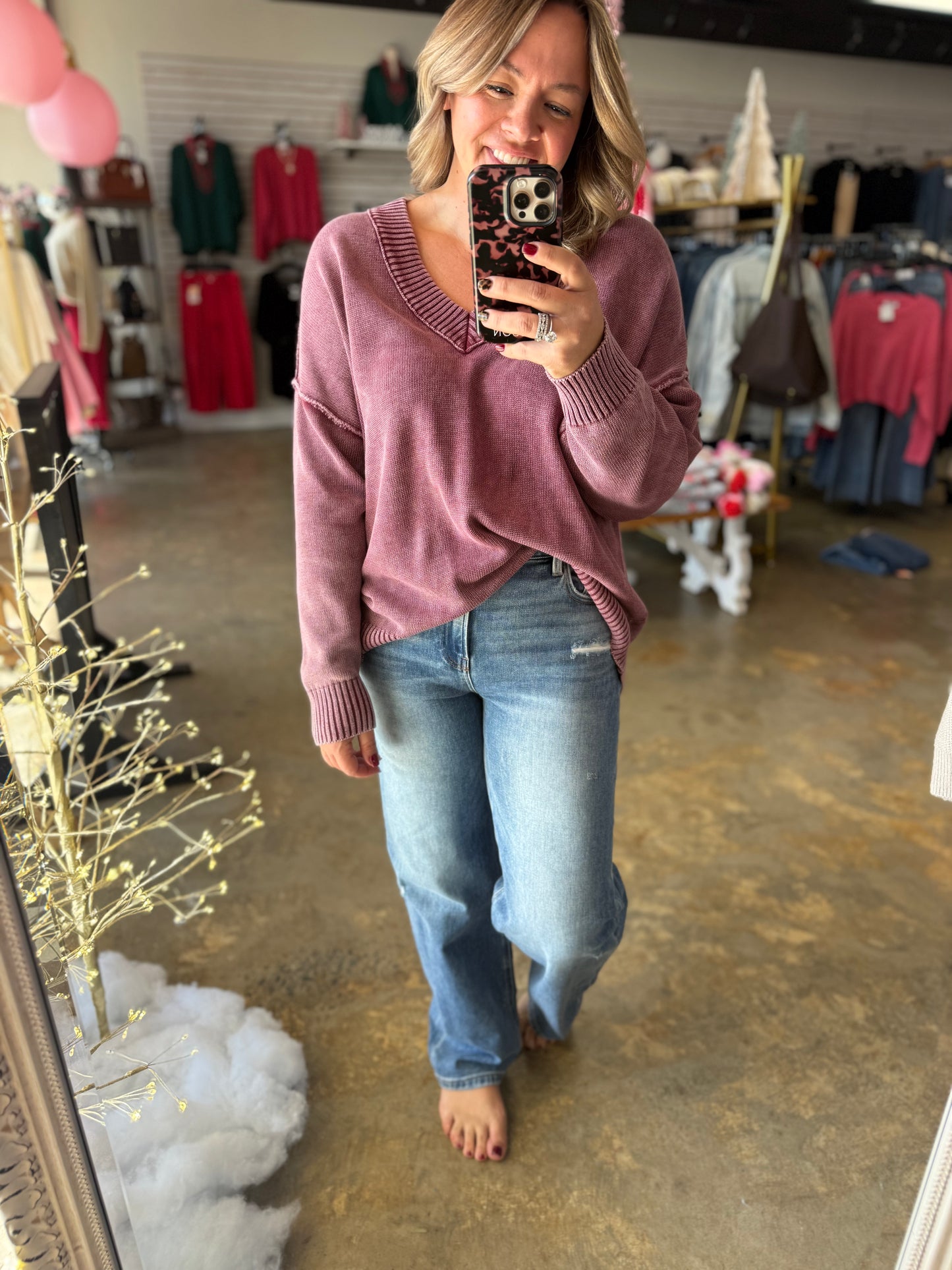 Washed Oversized Sweater