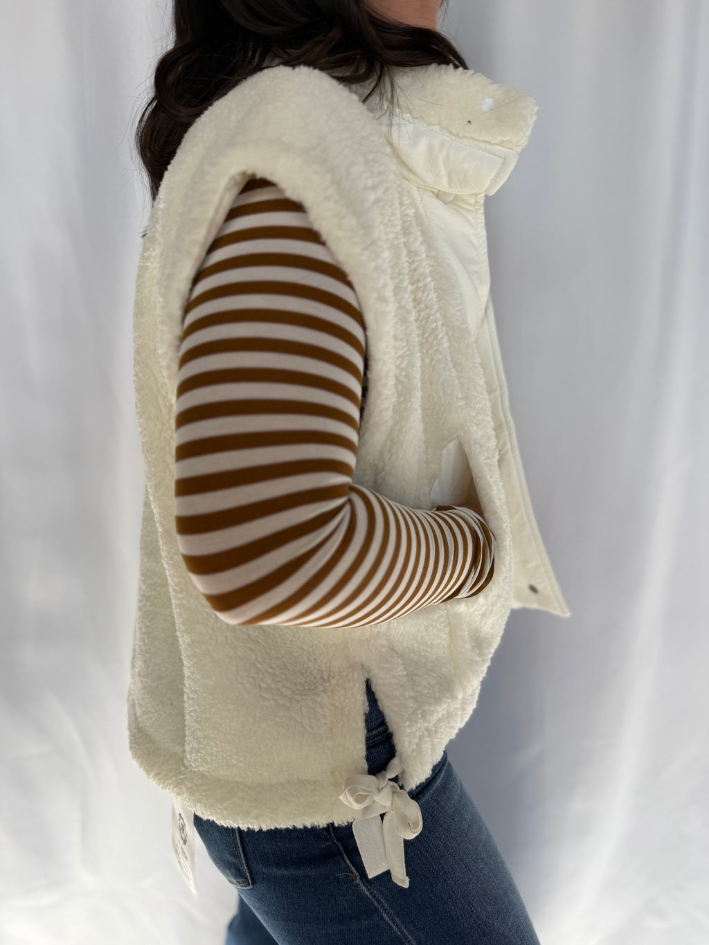 Striped Crew Neck Fitted Long Sleeve Top