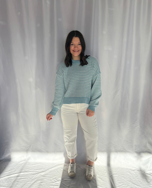 Textured Knit Sweater Top