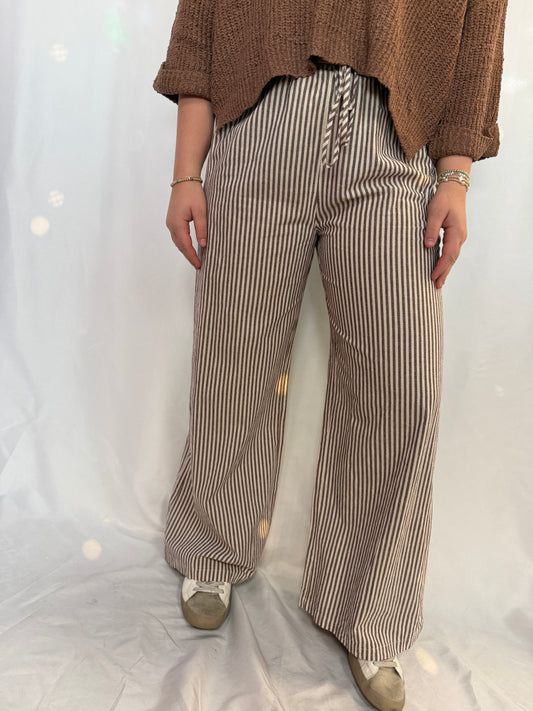 Striped Wide Leg Pants