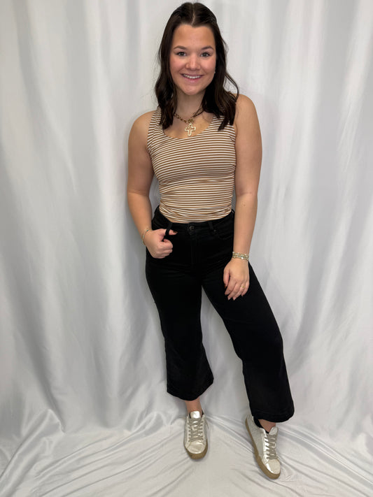 Ultra Soft Lined Striped Tank