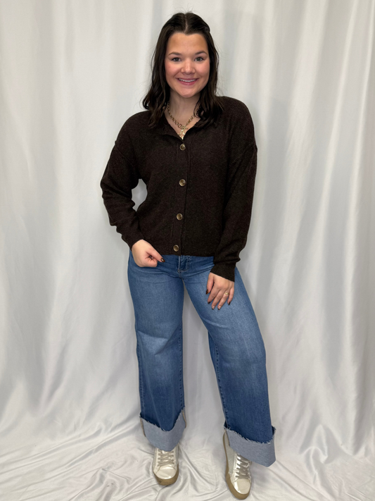 Button Down Knit Cardigan