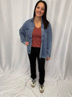 Washed Chambray Button Down Shirt