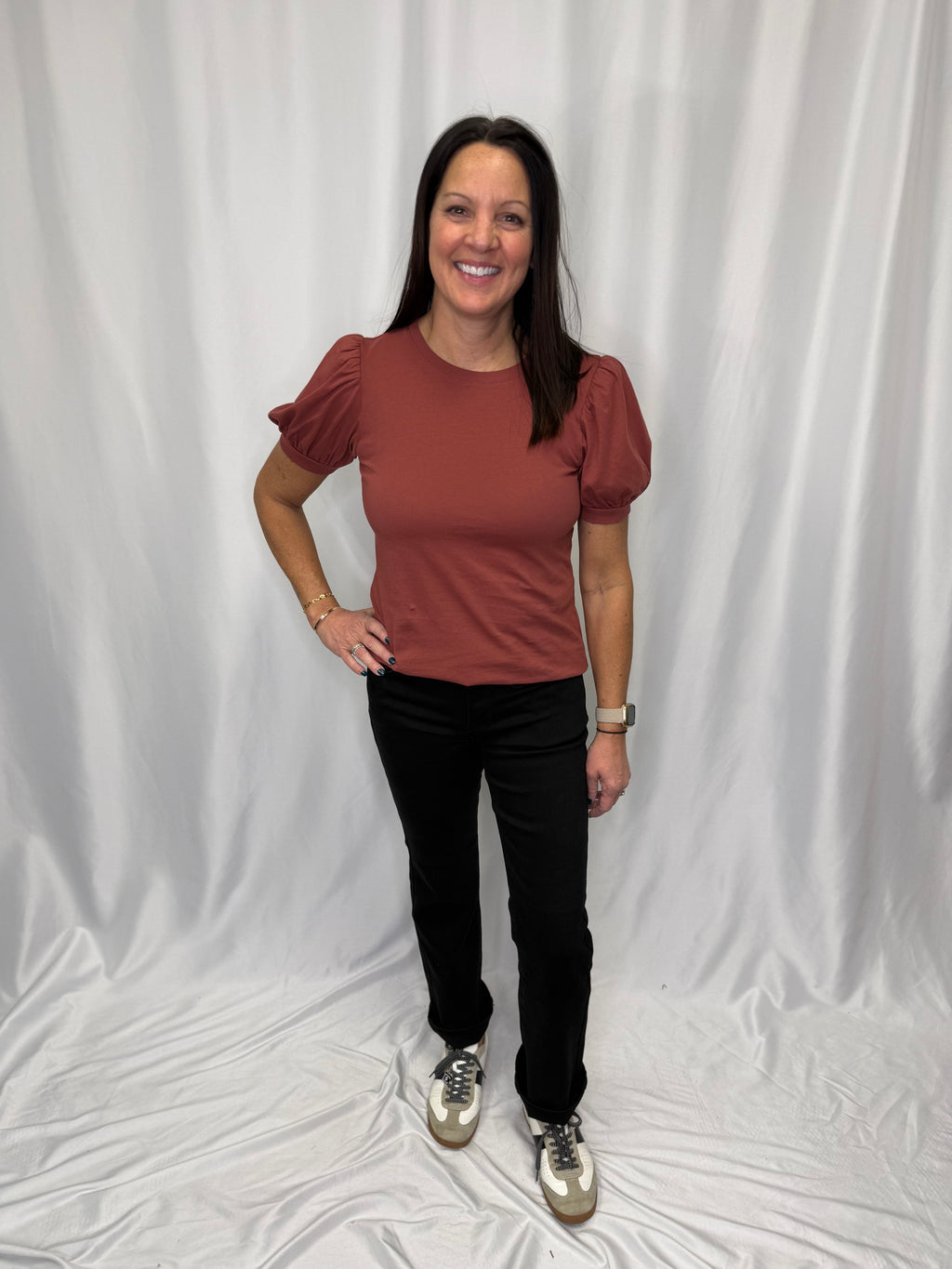 Cotton Jersey Puff Sleeve T-shirts