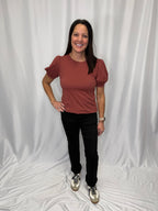 Cotton Jersey Puff Sleeve T-shirts