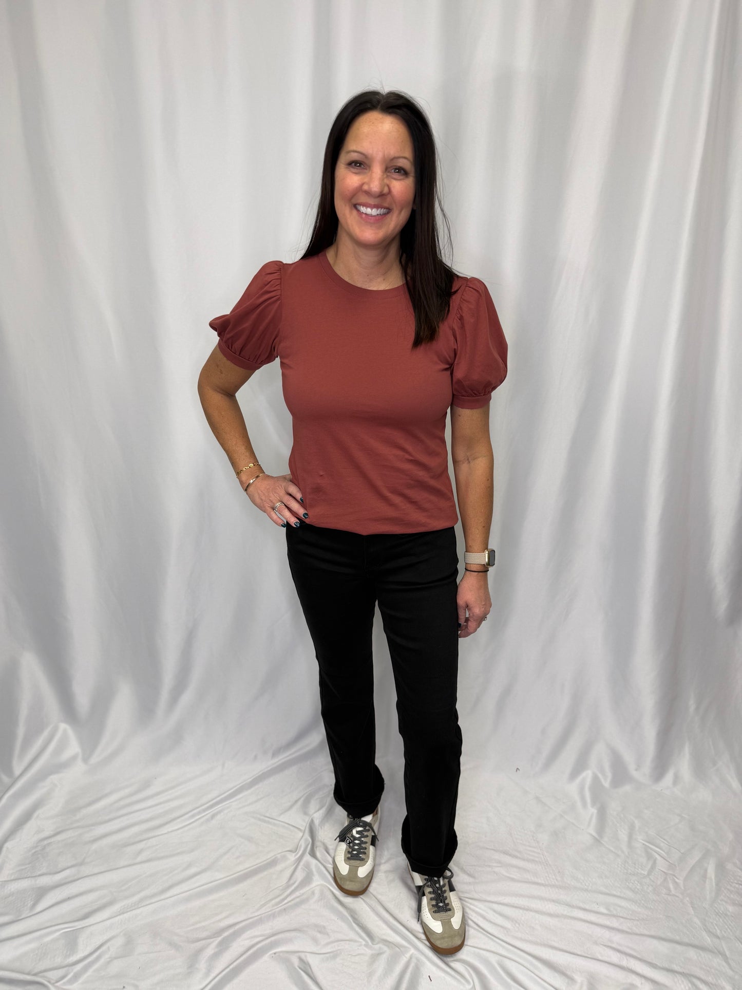 Cotton Jersey Puff Sleeve T-shirts