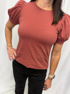 Cotton Jersey Puff Sleeve T-shirts