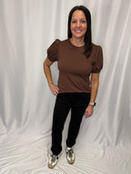 Cotton Jersey Puff Sleeve T-shirts