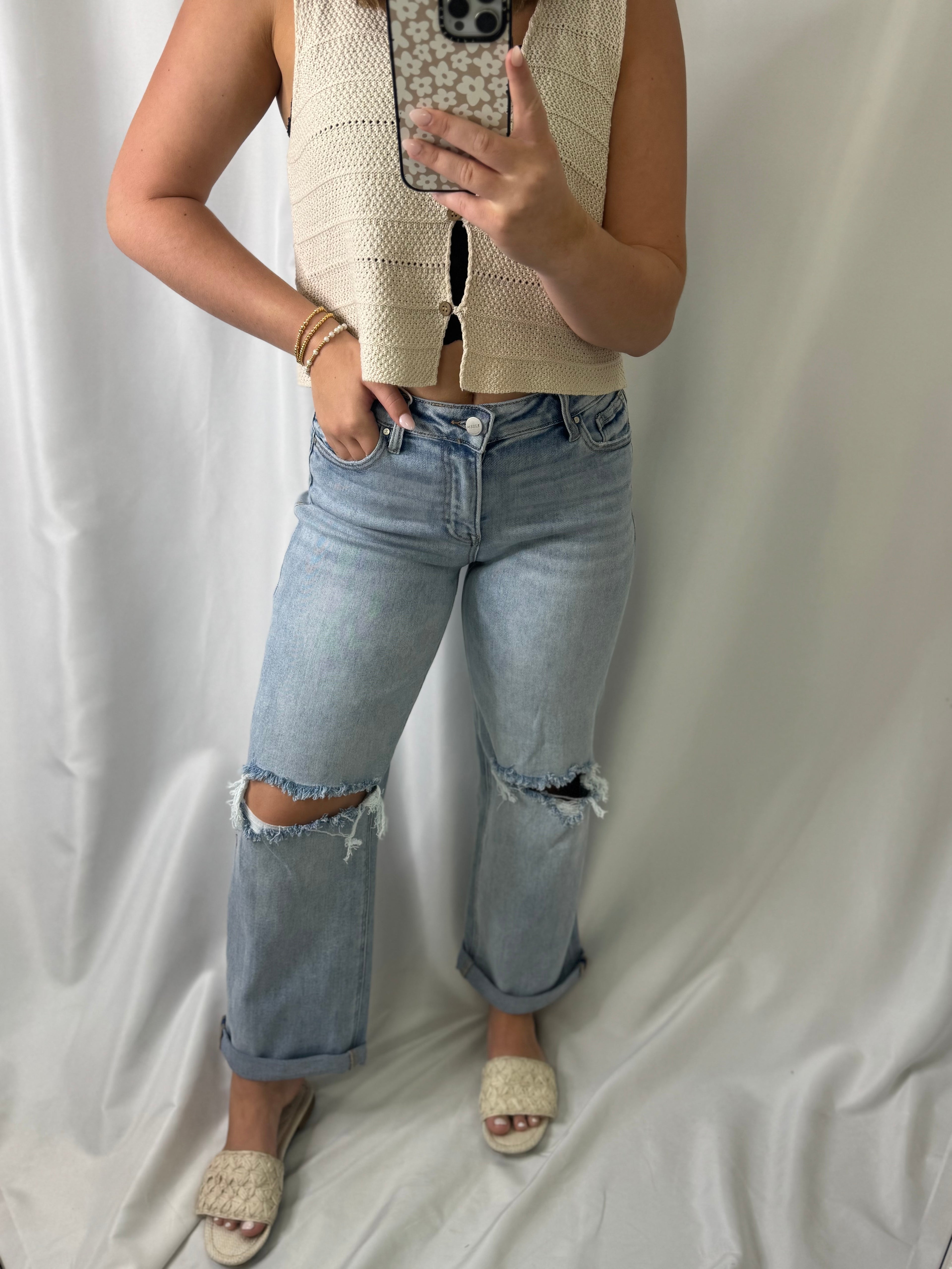 MR Boyfriend Jeans With Cuff