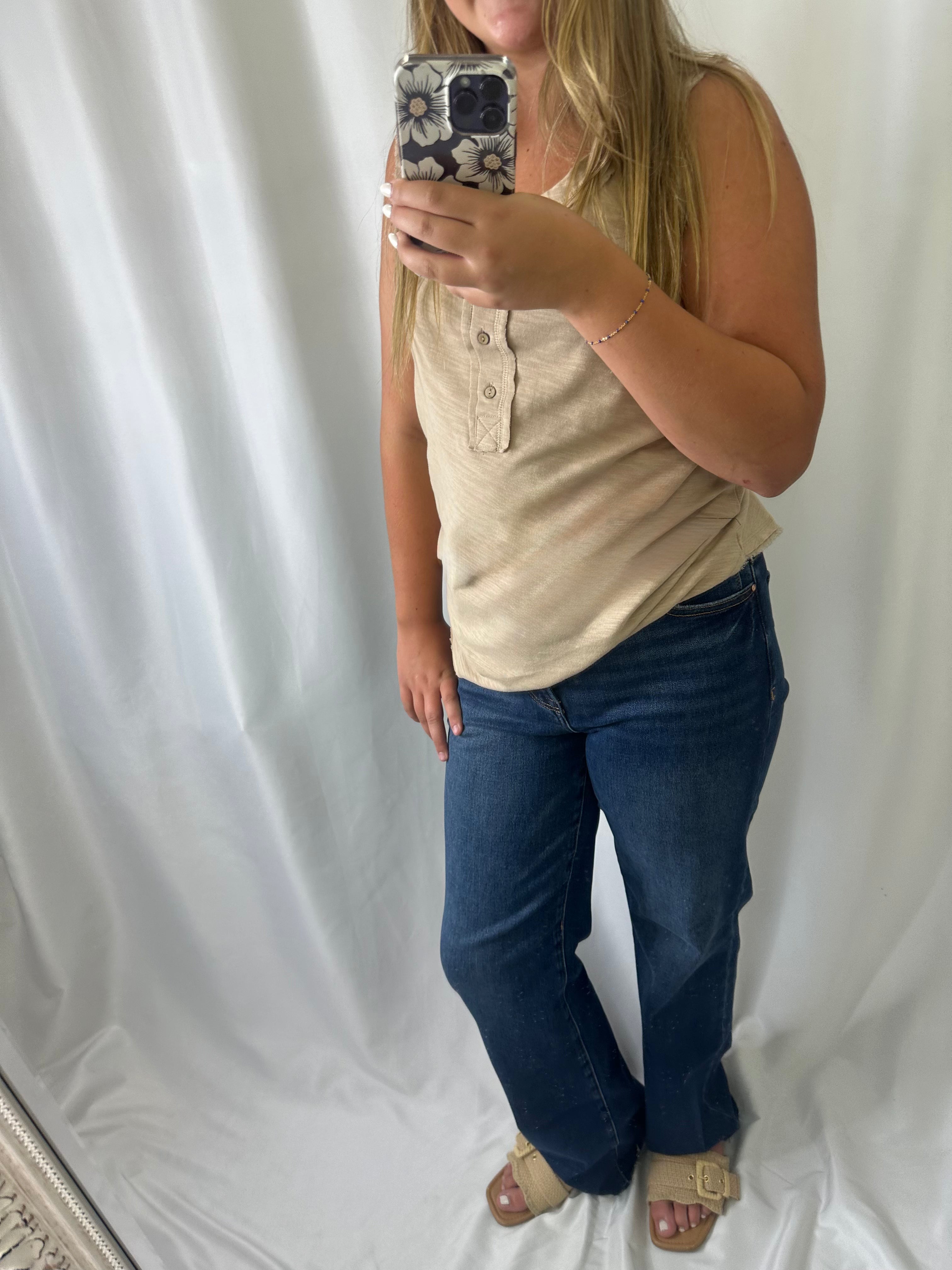 Tummy Control HR-straight Jeans