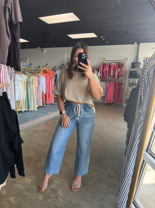 EB Slouchy Crop Baggy Jean