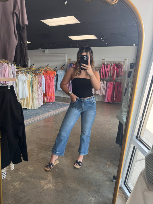 MR Crop Straight Taylor Cuff Jean