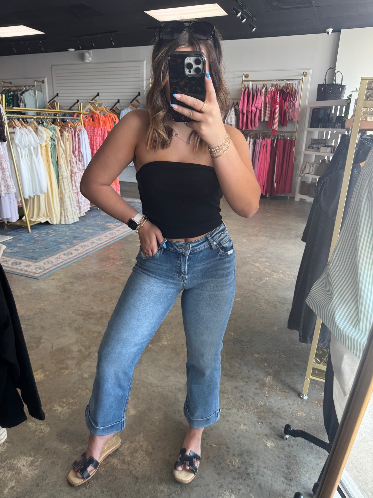 MR Crop Straight Taylor Cuff Jean