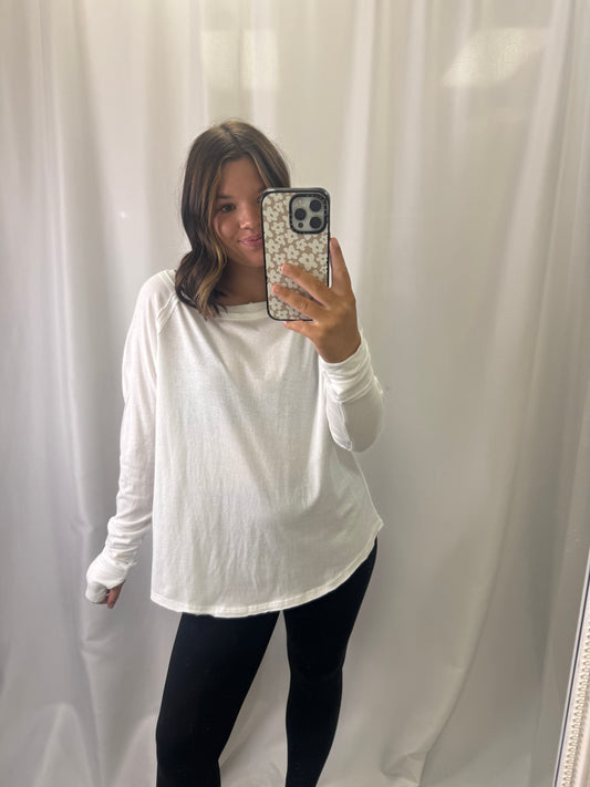 Raglan Sleeve Thumbhole Top