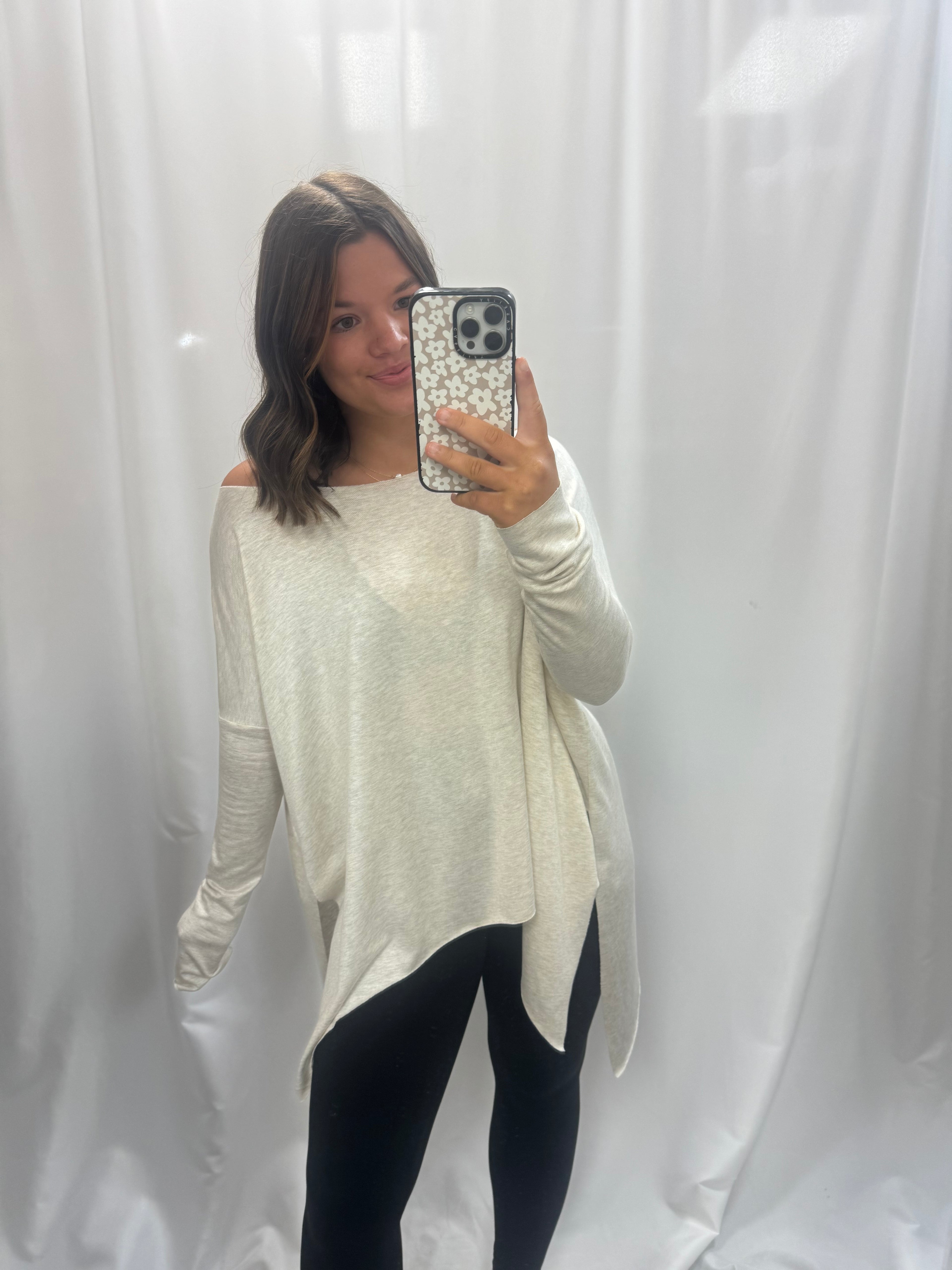 Boat Neck Flare Tunic Top