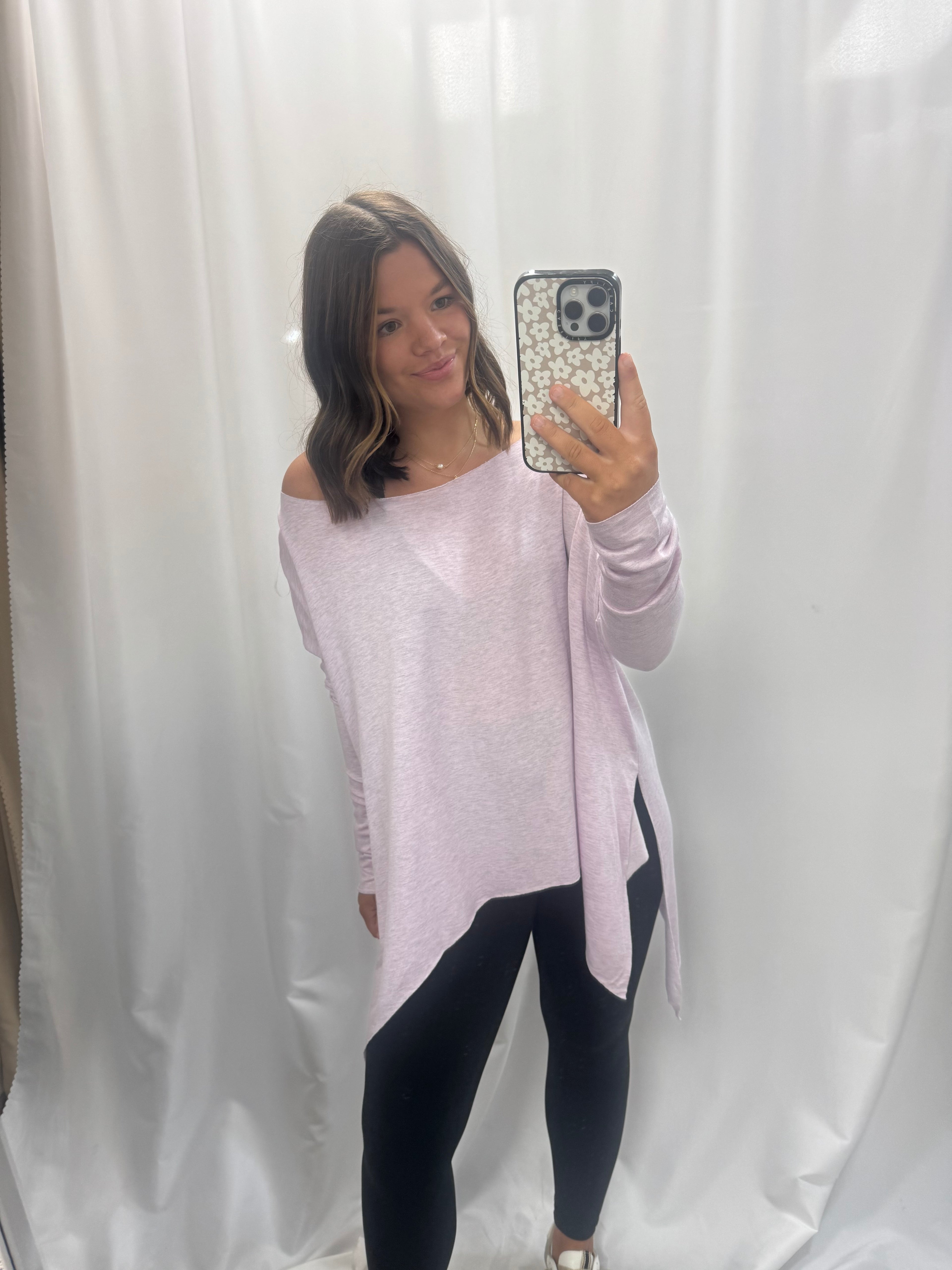 Boat Neck Flare Tunic Top