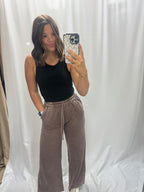 Acid Wash Palazzo Sweatpants